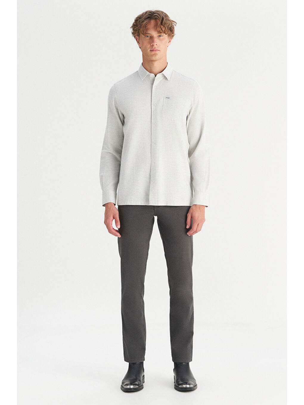 Texas Slim Fit Dar Kesim Normal Bel Antrasit Esnek Pantolon-2