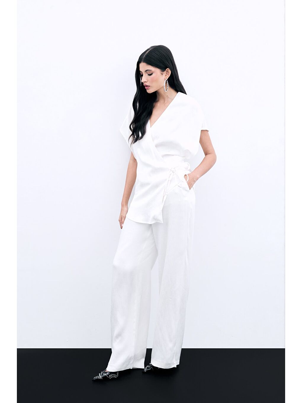 Cepli Bol Pantolon - Ekru-3