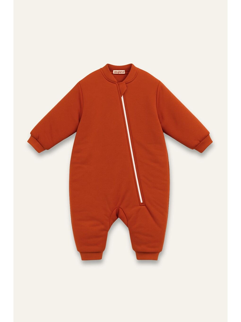 Kahverengi Unisex Çocuk Elyaf Dolgulu Uyku Tulumu - Kiremit-1