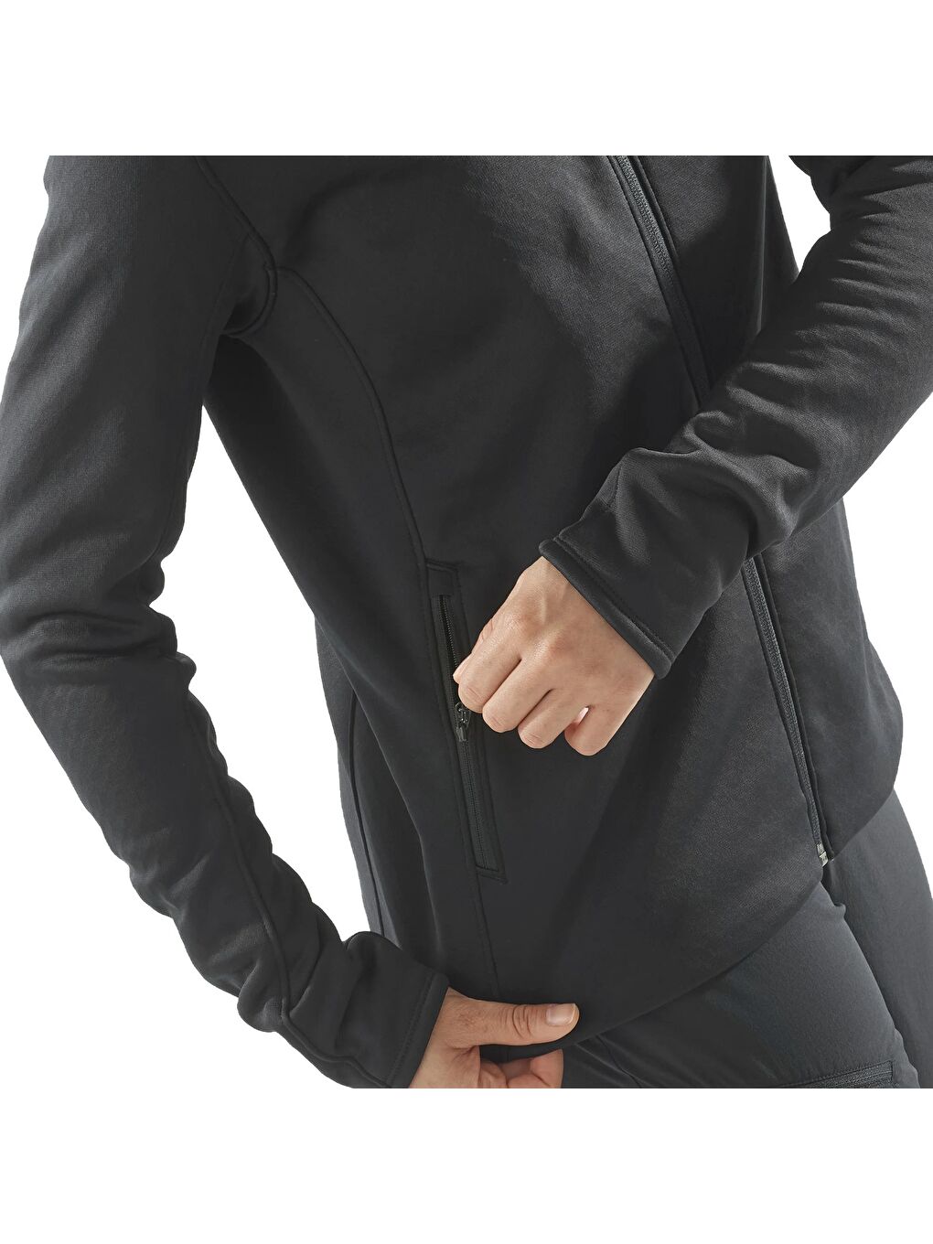 Outline Warm Kadın Siyah Fleece-2