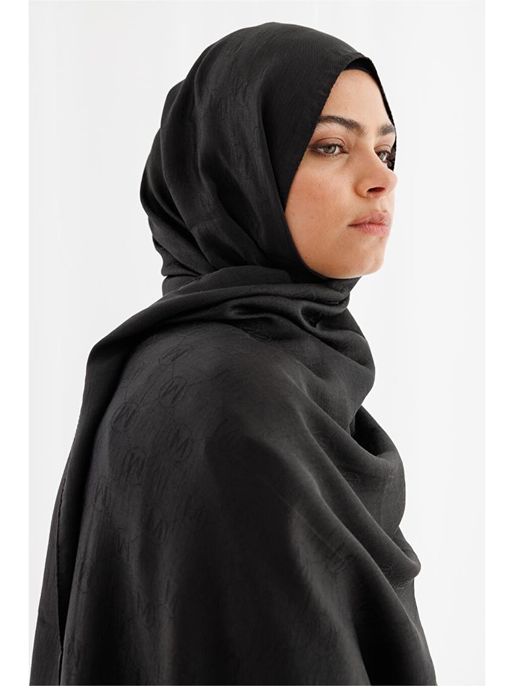 M Desen Naia Siyah Pamuk Şal-3