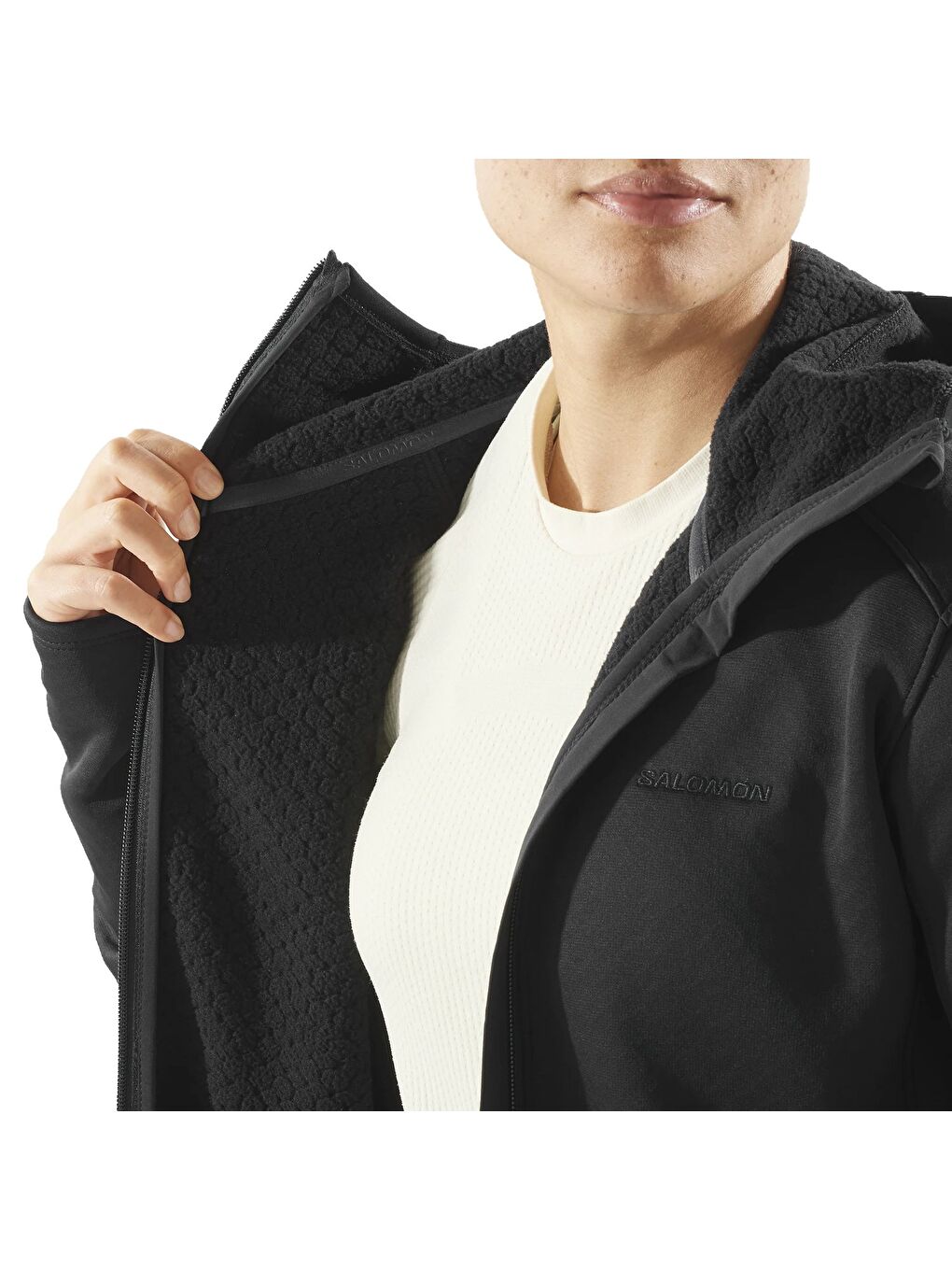 Outline Warm Kadın Siyah Fleece-3