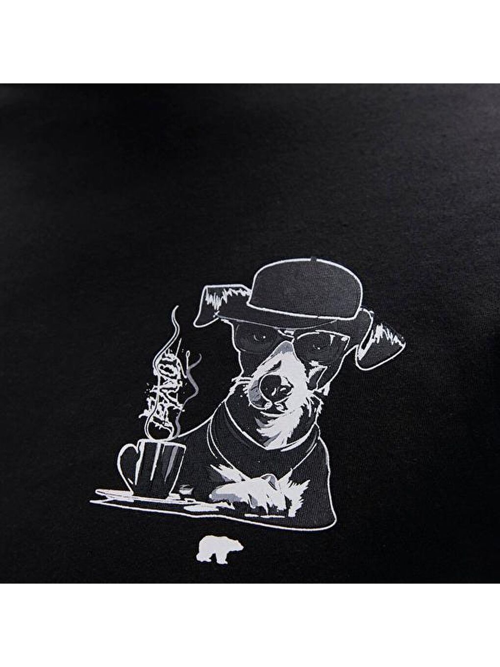 Duggie Erkek Siyah Yuvarlak Yaka Tişört-4