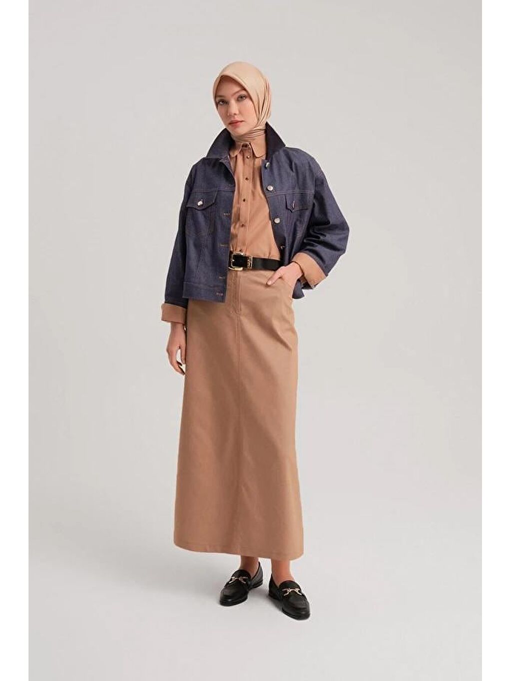 Kısa Denim Ceket 24Y5405 Lacivert-1