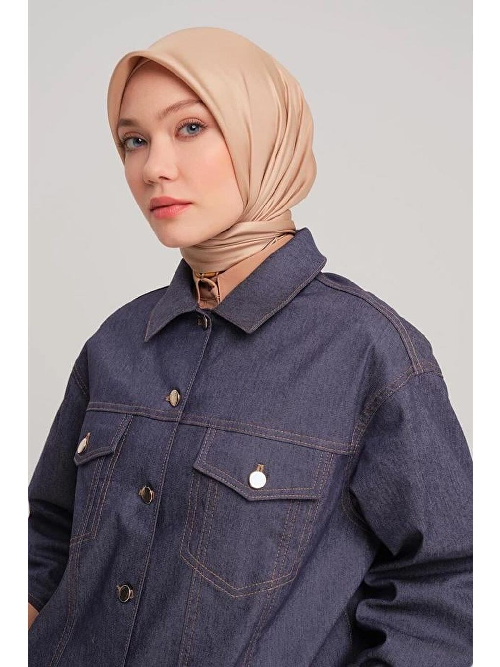 Kısa Denim Ceket 24Y5405 Lacivert-2