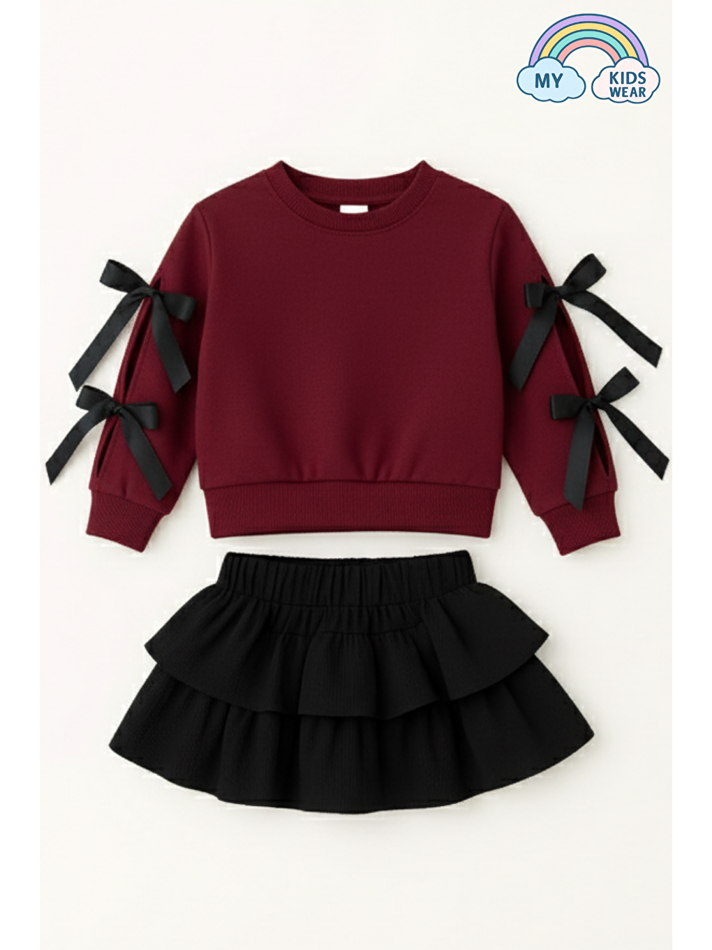 Bordo Kız Çocuk Alt Üst Takımları