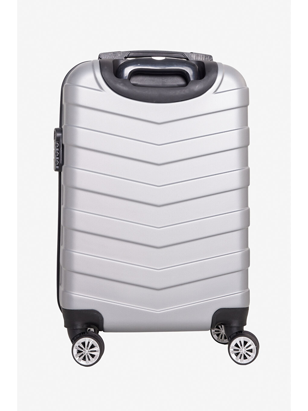 Gri Erkek Gümüş Büyük Boy Valiz-5