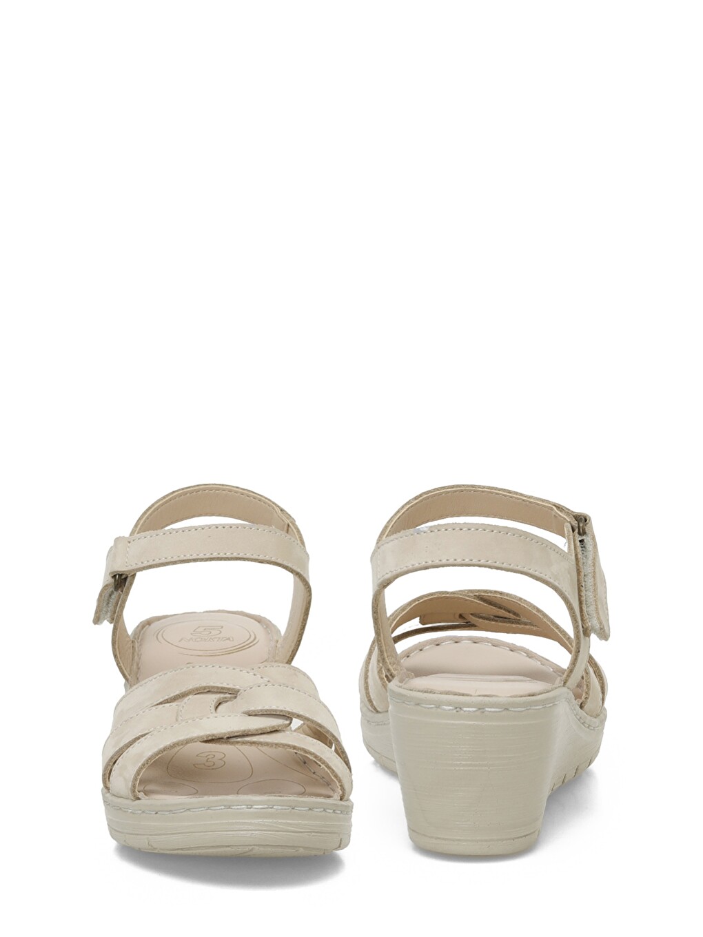 161886.z5fx Bej Kadın Comfort Sandalet-4