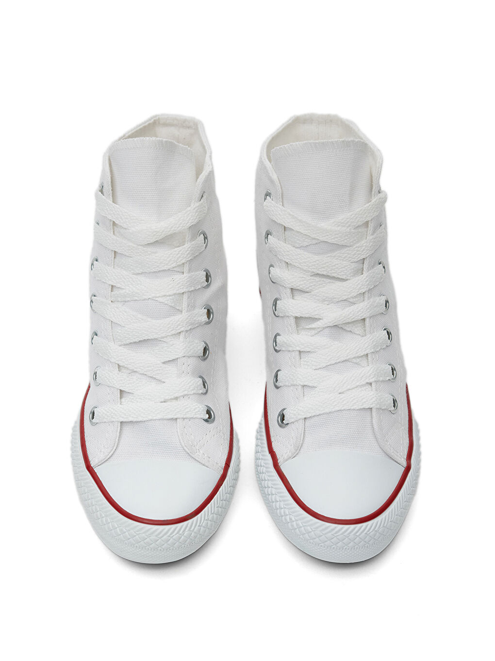 Unisex Beyaz Rahat Kalıp Bağcıklı Uzun Spor Ayakkabı-3