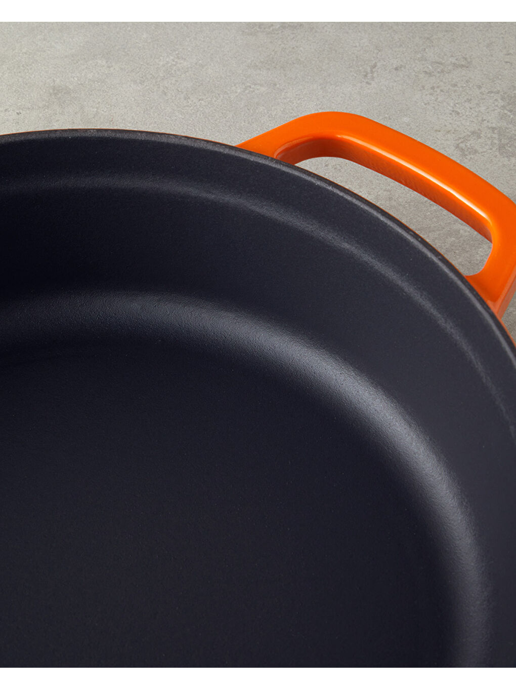 Demir Döküm Sığ Tencere 28 cm Turuncu-3