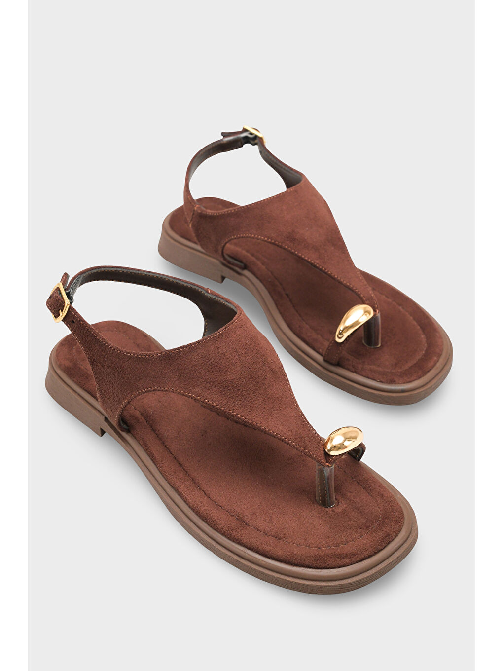 Kahverengi Patrice Parmak Arası Kadın Sandalet Kadın Sandalet-1