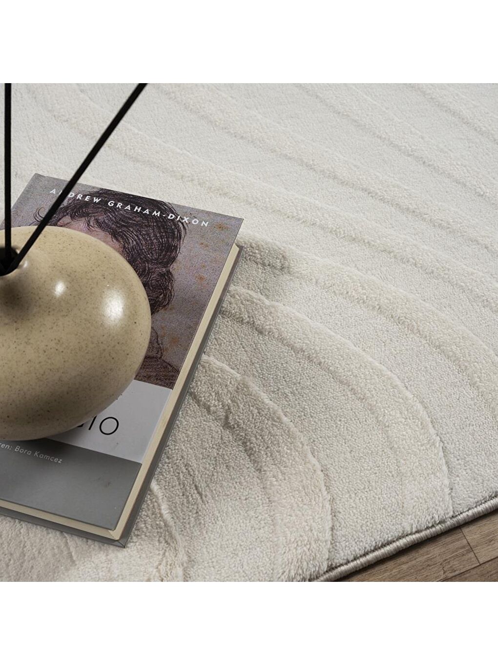 Alaçatı Püsküllü Kaymaz Taban Halı 150x230 Ariso Açık Bej-4