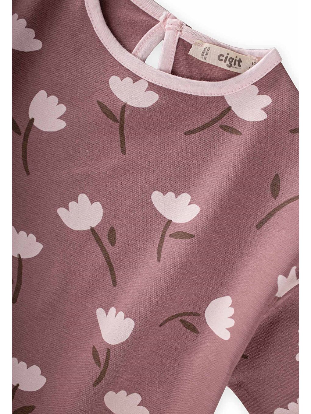 Turuncu Desenli Oversize Şortlu Takım 1-7 Yaş Bakır-2