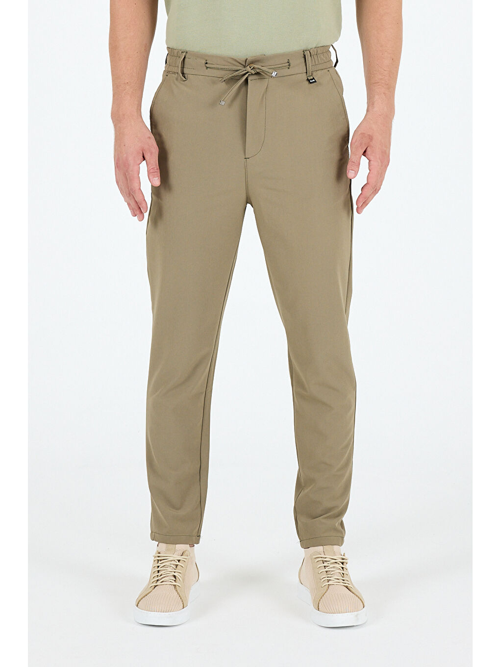 Haki Spor ve Günlük Rahat Cool %92Polyester %8Elastan Esnek Kumaş Erkek Jogger Pantolon Eşofman Altı 3670-1