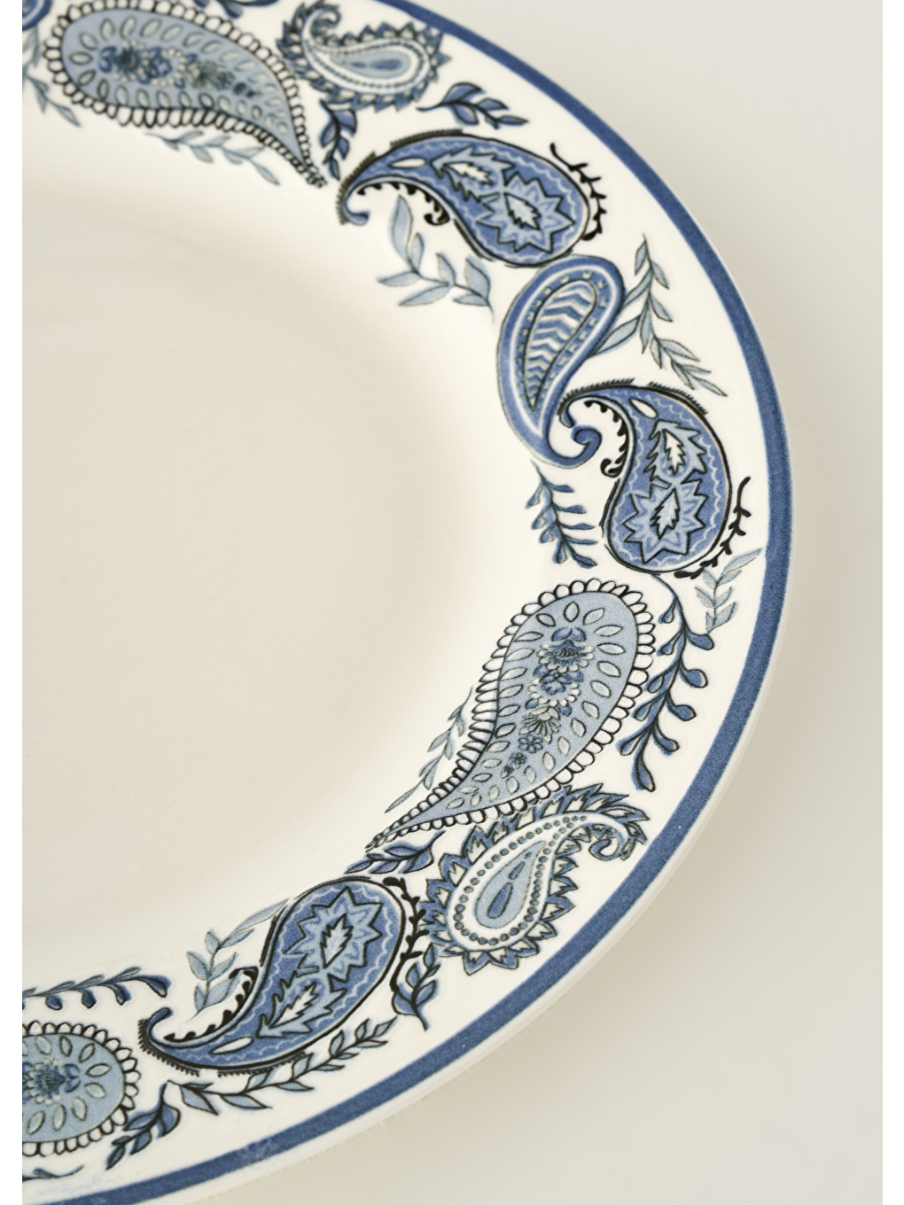 Paisley Porselen 48 Parça 12 Kişilik Yemek Takımı Mavi-5