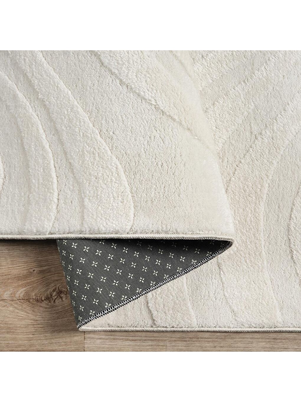 Alaçatı Püsküllü Kaymaz Taban Halı 150x230 Lots Açık Bej-3