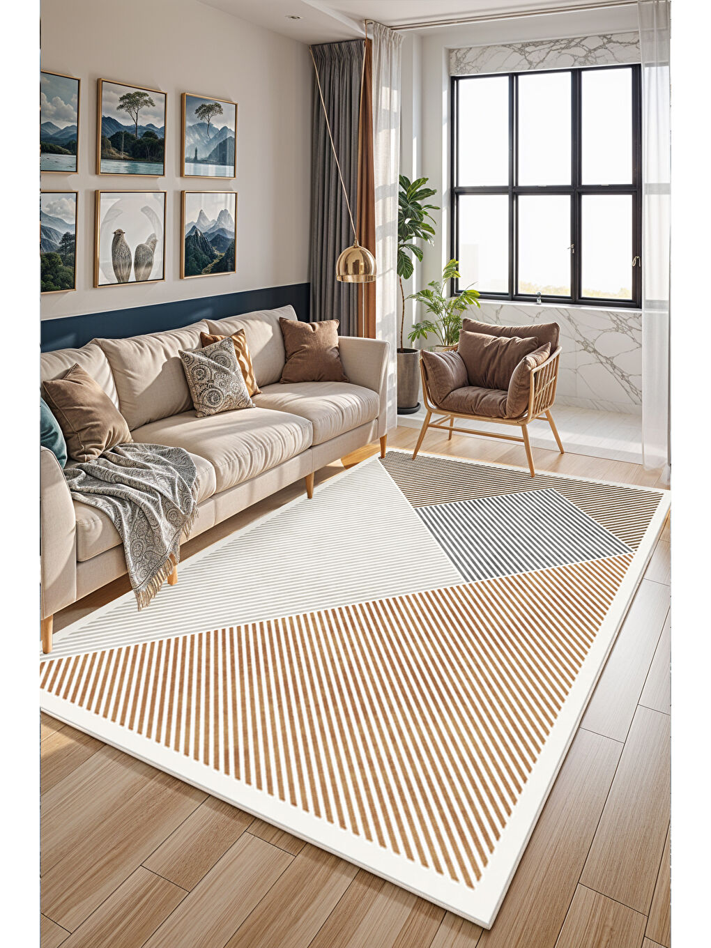 Turuncu Dekoratif Soft Modern Kaymaz Yıkanabilir Salon Halısı Mutfak Halısı Koridor Halısı Yolluk-2