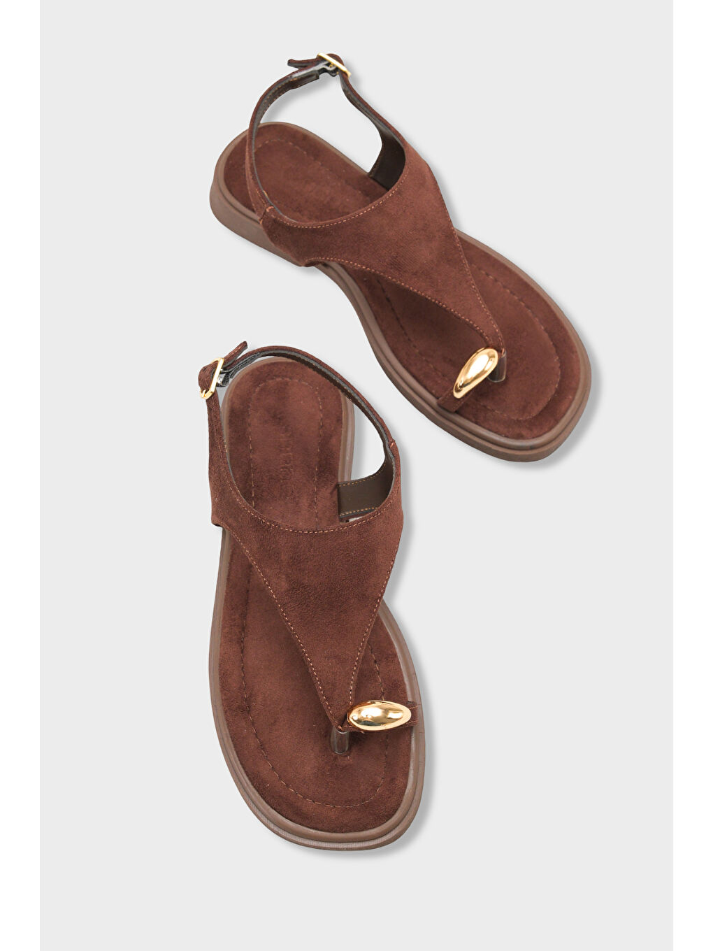 Kahverengi Patrice Parmak Arası Kadın Sandalet Kadın Sandalet-5