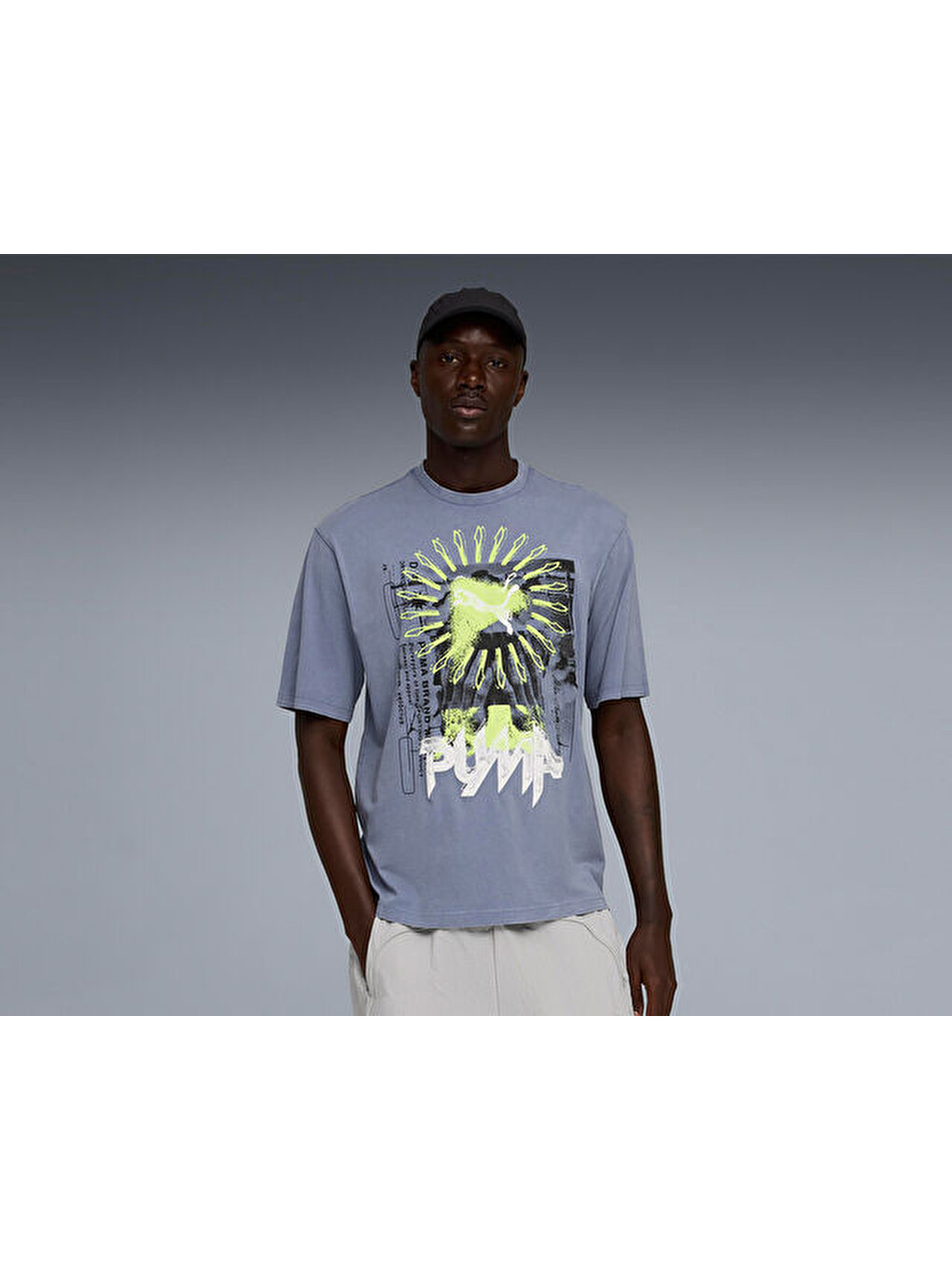 Graphic Tee Erkek Günlük Tişört 63444265 Gri-2