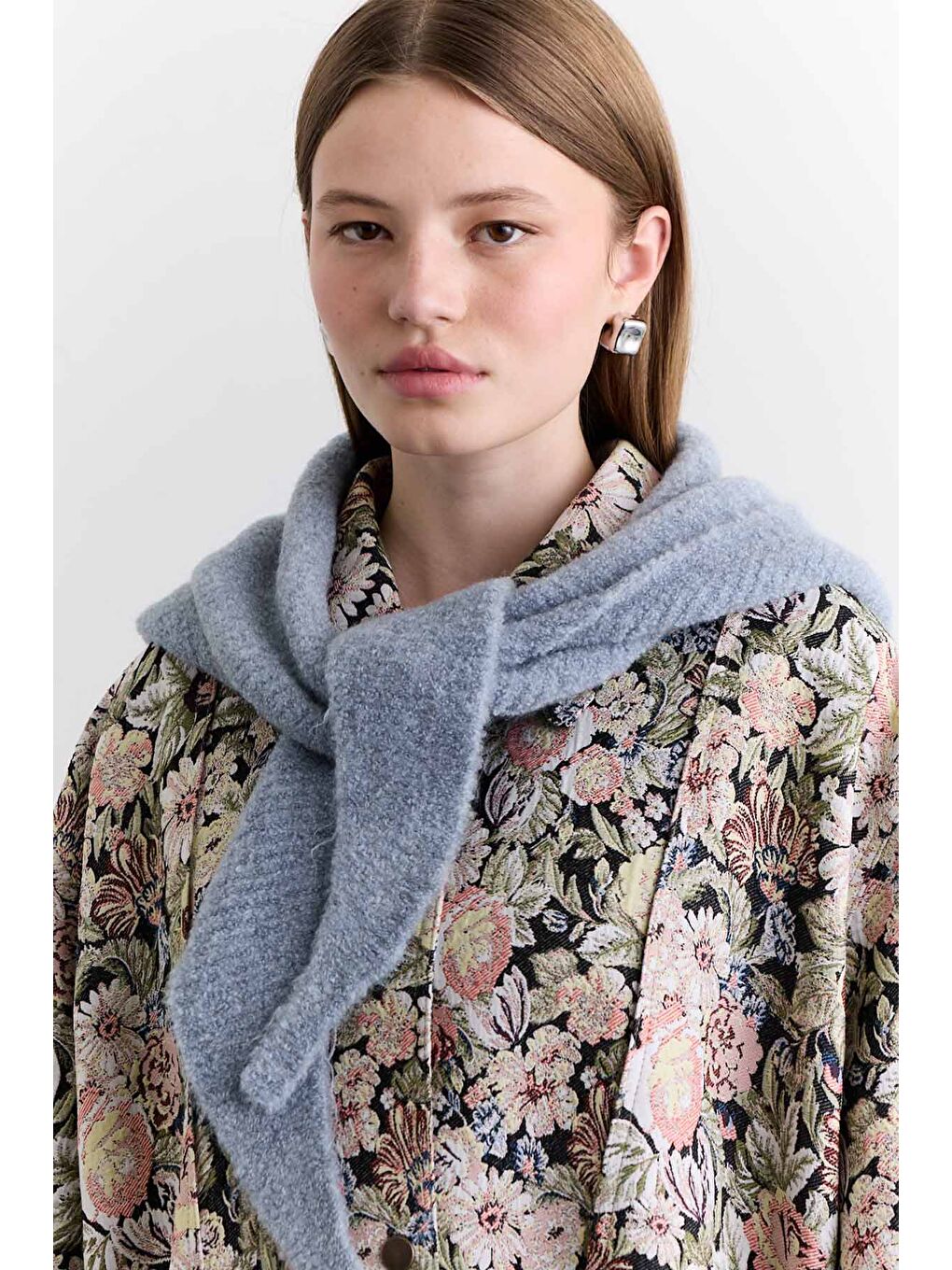 Soft Dokulu Bağlamalı Başlık Mavi-1