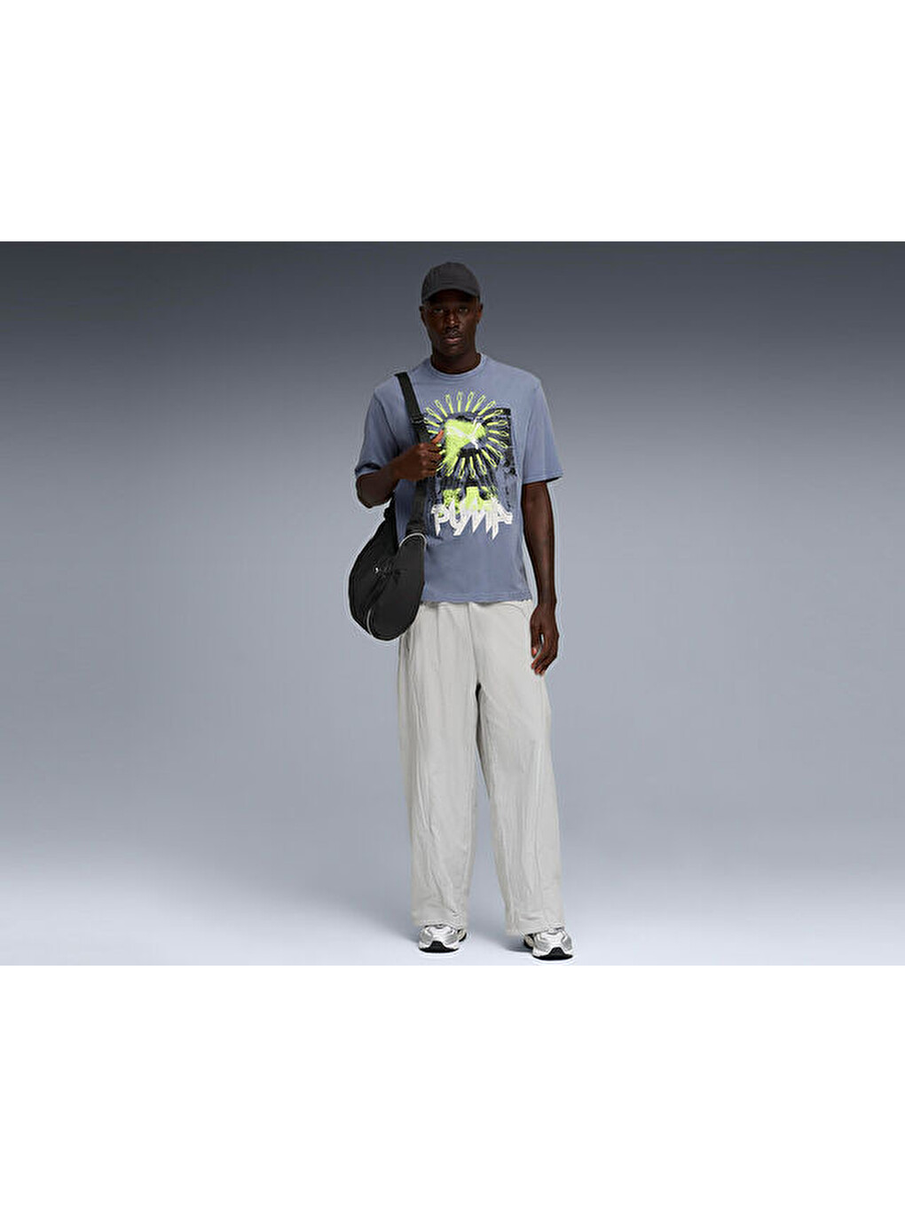 Graphic Tee Erkek Günlük Tişört 63444265 Gri-4