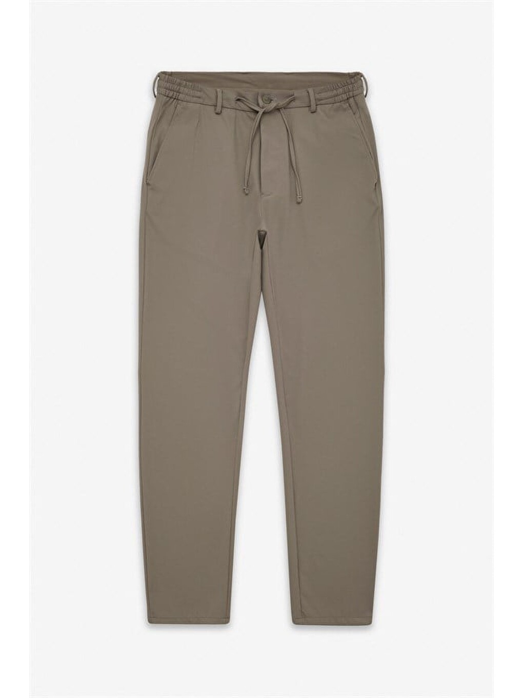 Bej Slim Düz Jogger Pantolon-6