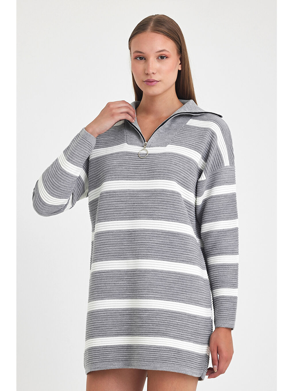 Lacivert Kadın Triko Kazak 3088-1