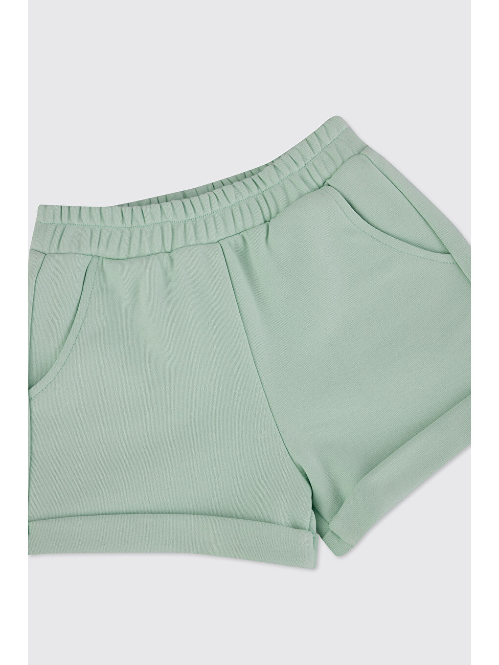Yeşil Kız Bebek Örme Mint Şort-2
