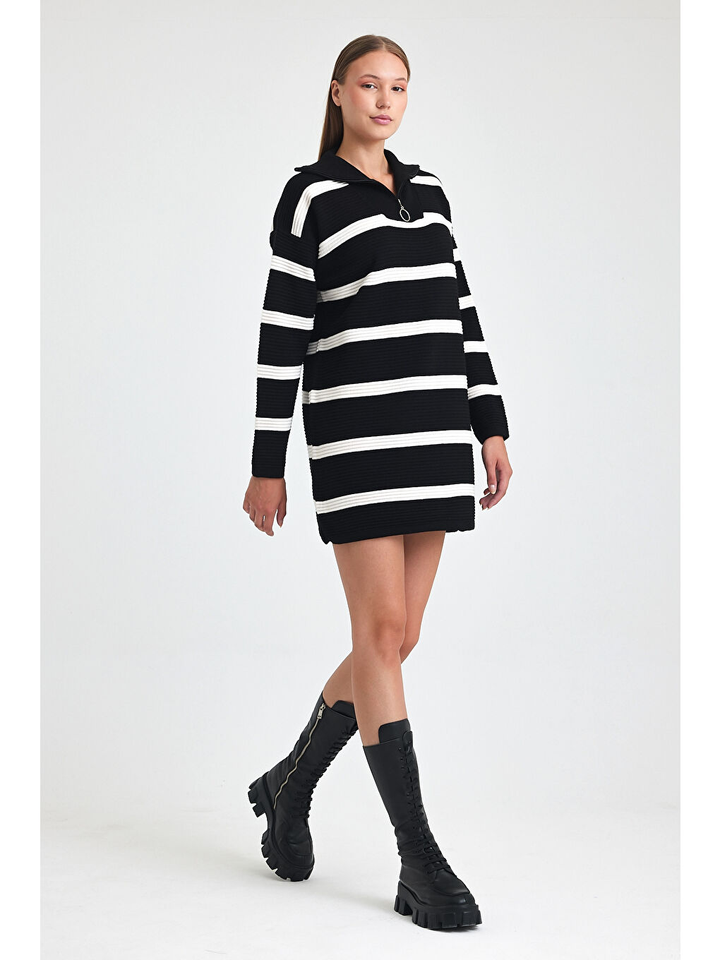 Lacivert Kadın Triko Kazak 3088-5