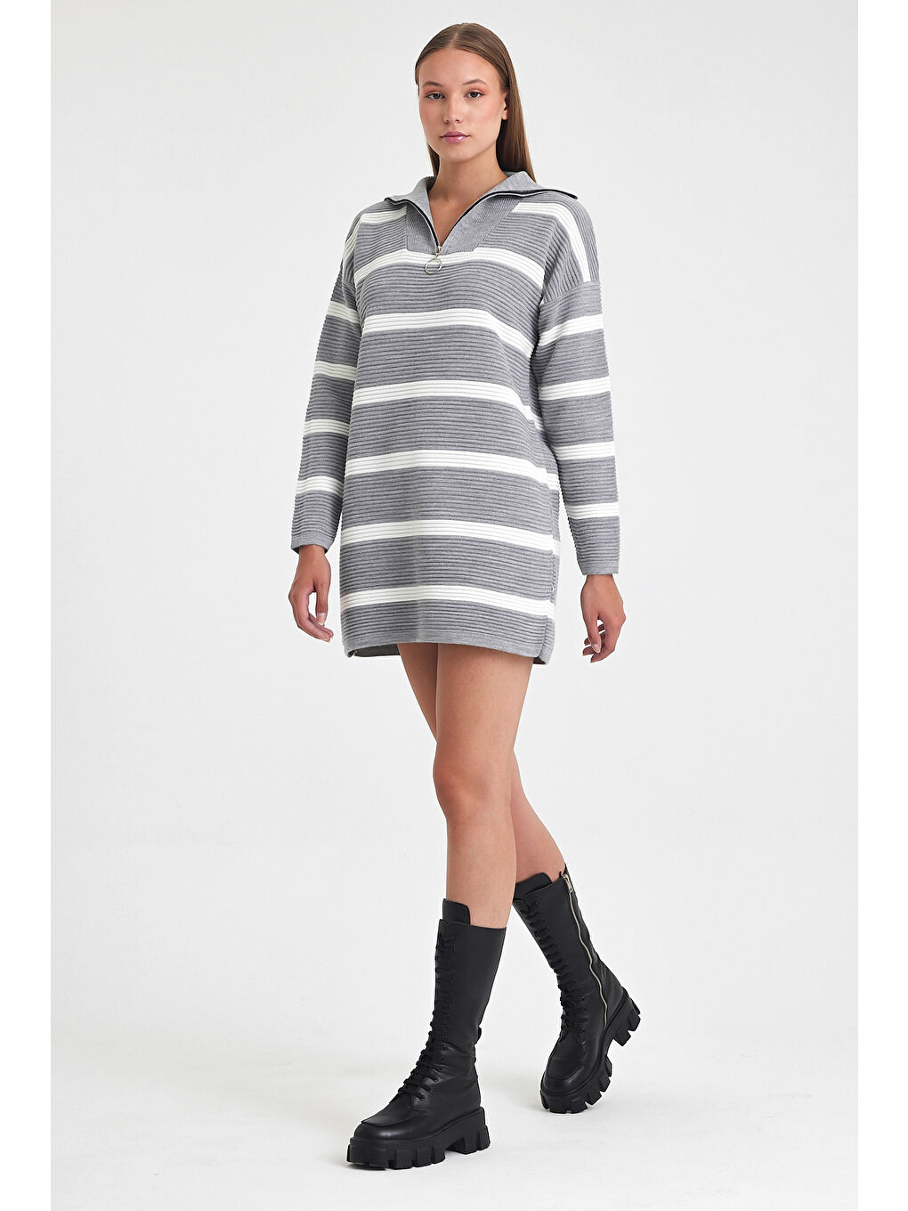 Lacivert Kadın Triko Kazak 3088-8