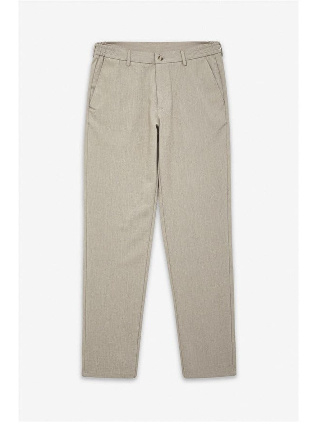 Bej Slim Düz Jogger Pantolon-6