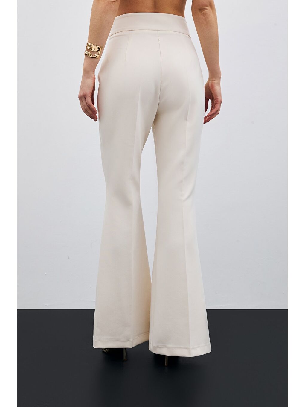İspanyol Paça Pantolon - Bej-7