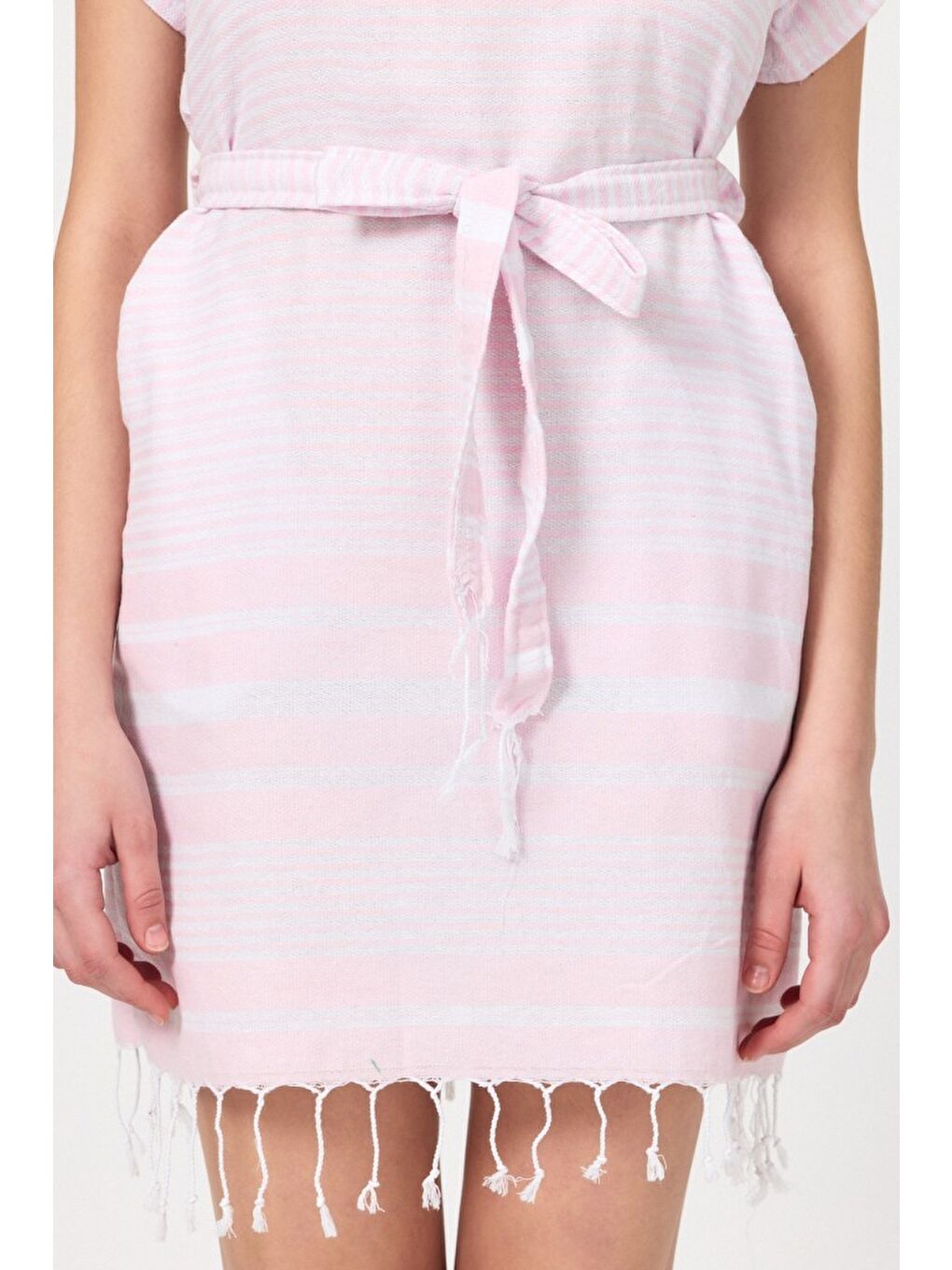 Pembe Katya Plaj elbisesi Tunik pareo %100 Pamuk-1