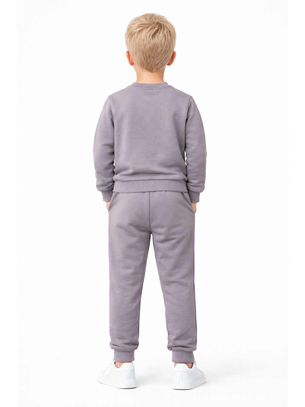 Baskılı Nakışlı Gri Renk Erkek Çocuk Eşofman Takımı-2