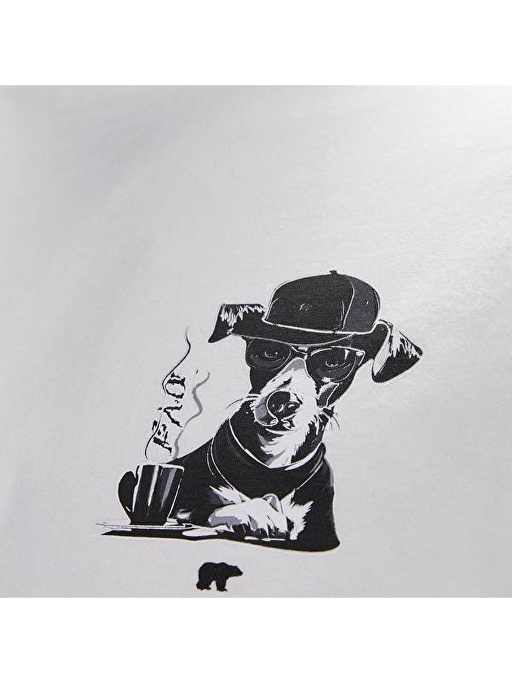 Duggie Erkek Beyaz Yuvarlak Yaka Tişört-3