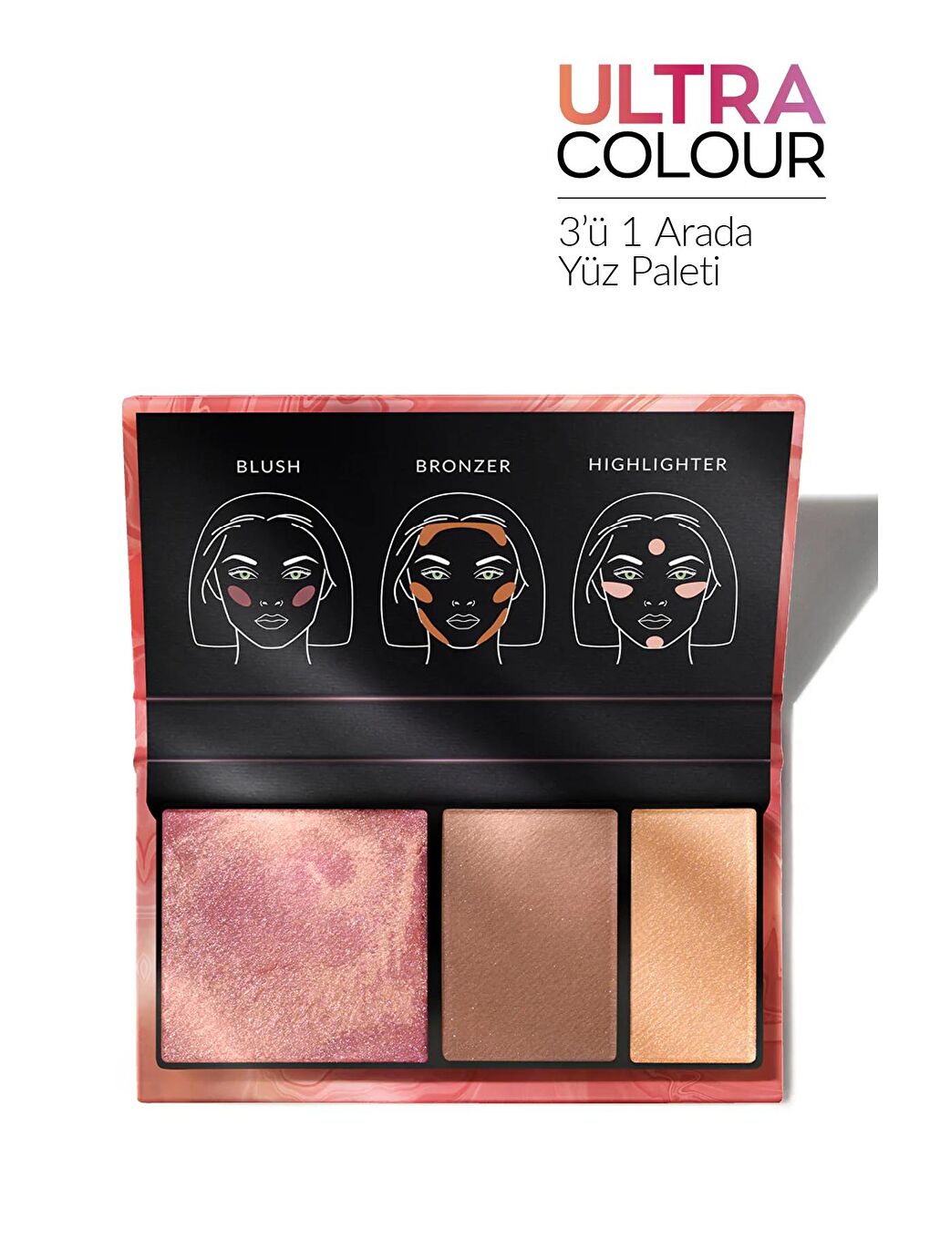 AVON Renksiz Ultra Colour 3'ü 1 Arada Yüz Paleti Golden Hour - 1