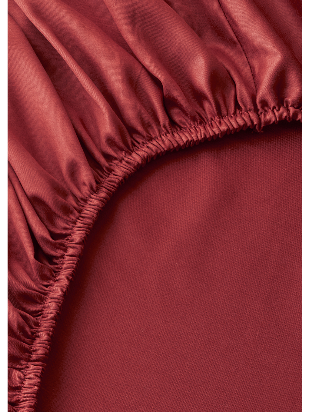 Premium Lyocell Çift Kişilik Lastikli Çarşaf Bordo (160x200x35 cm)-1