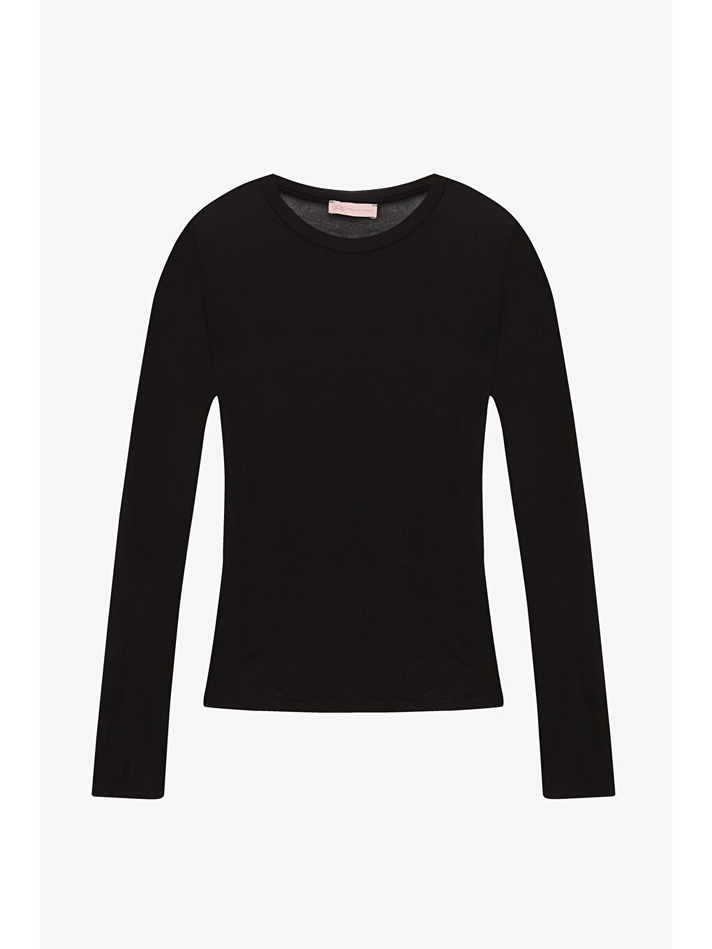 Bisiklet Yaka Basic Bluz Siyah