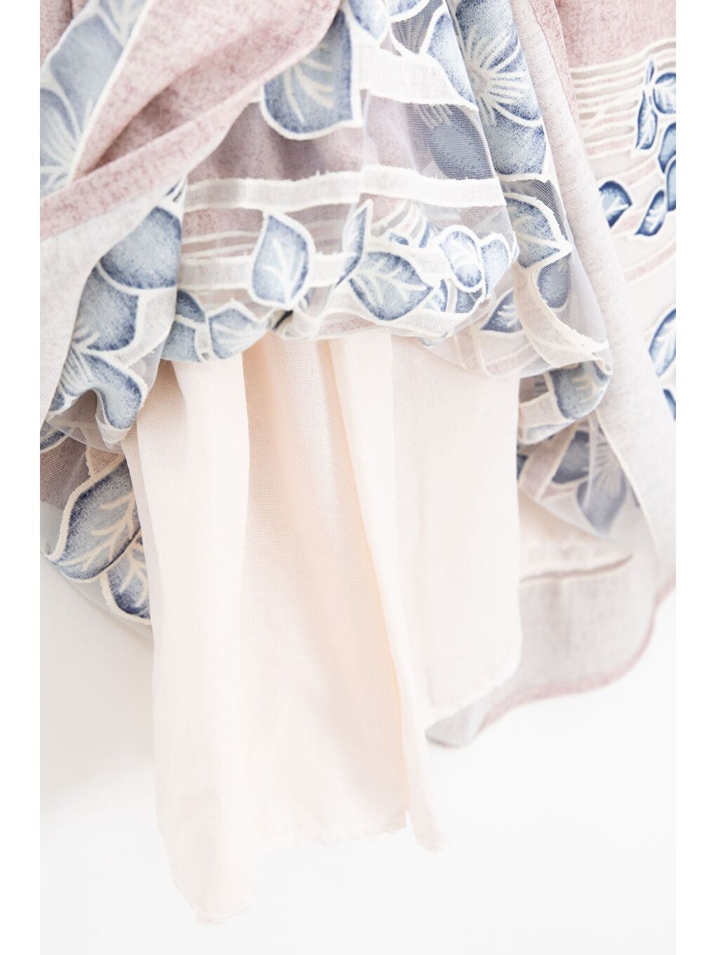 Pembe Çiçek Desenli Hasır Kuşaklı Kısa Kol Kız Çocuk Elbise 22676-3