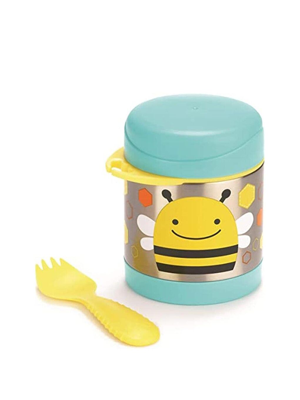 Paslanmaz Çelik Mama Saklama Termosu Seti - Arı-1