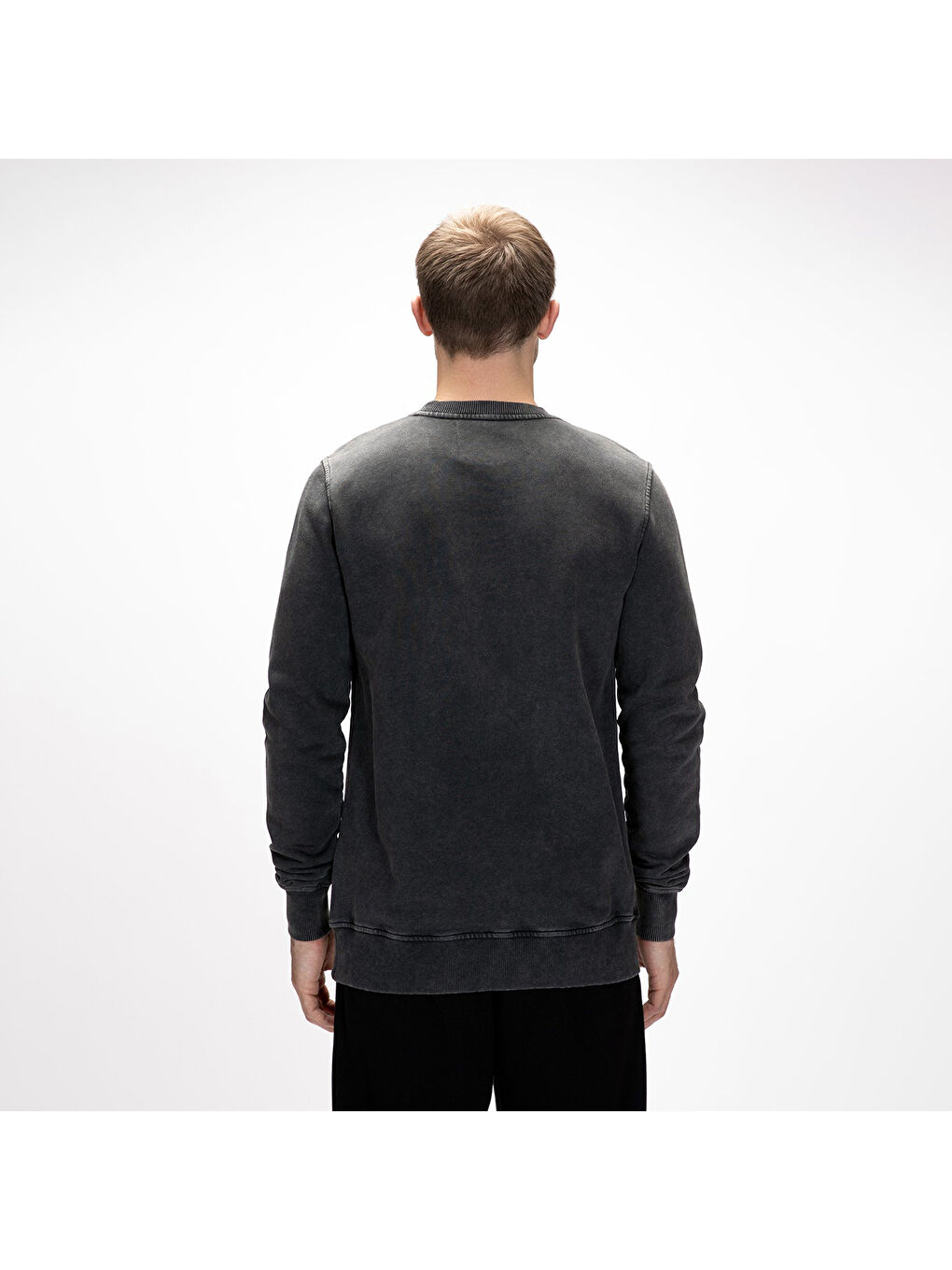 Dab Erkek Gri Bisiklet Yaka Sweatshirt-2