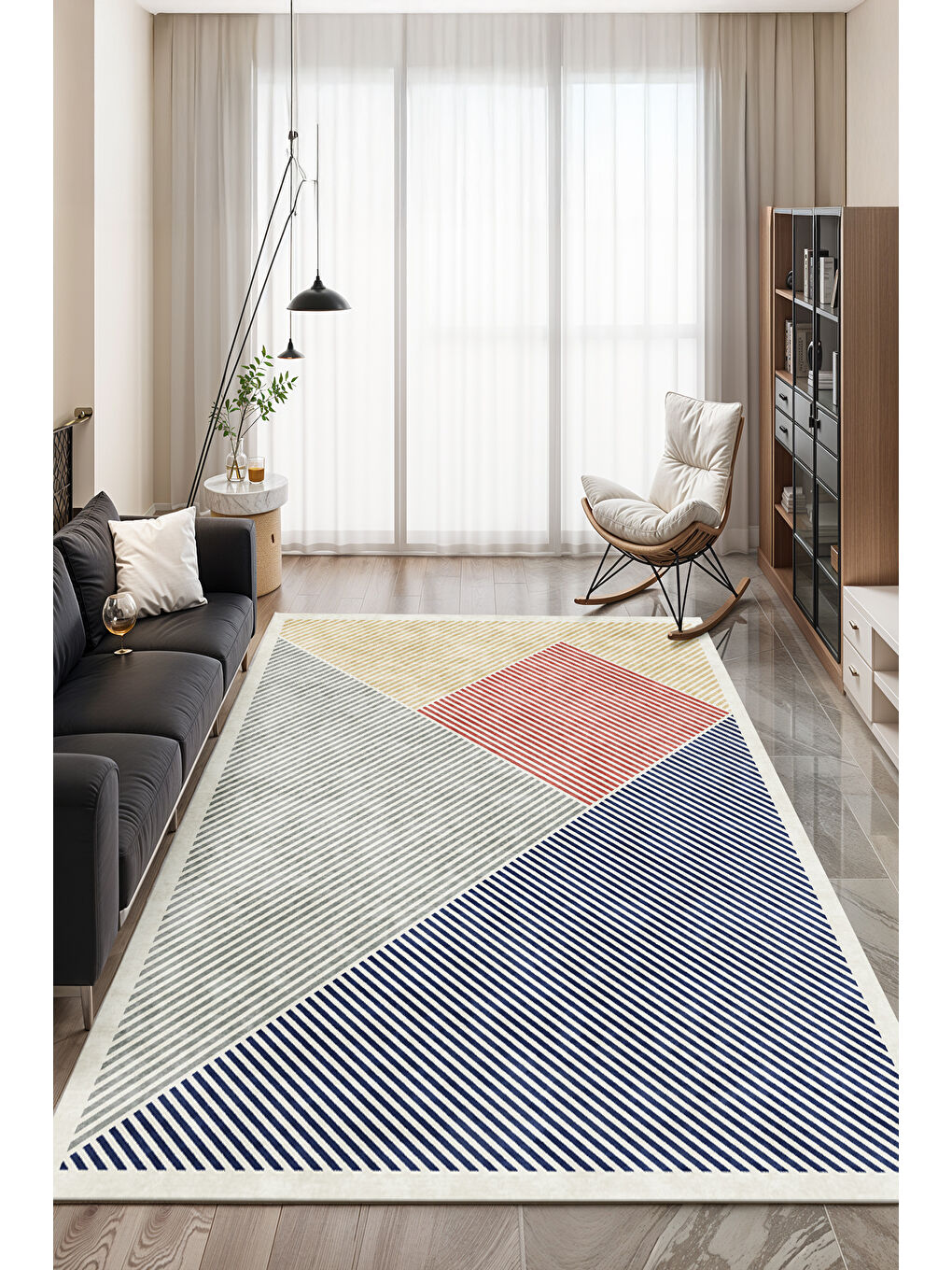 Sarı Dekoratif Soft Modern Kaymaz Yıkanabilir Salon Halısı Mutfak Halısı Koridor Halısı Yolluk-3