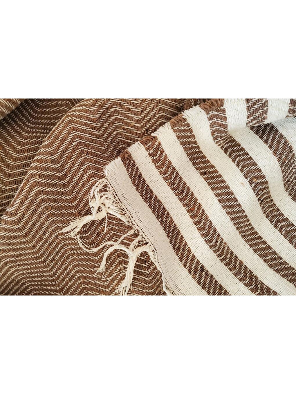 Kahverengi Summer Line Çok Amaçlı Örtü Pike Koltuk Örtüsü 170x220 Espresso-4