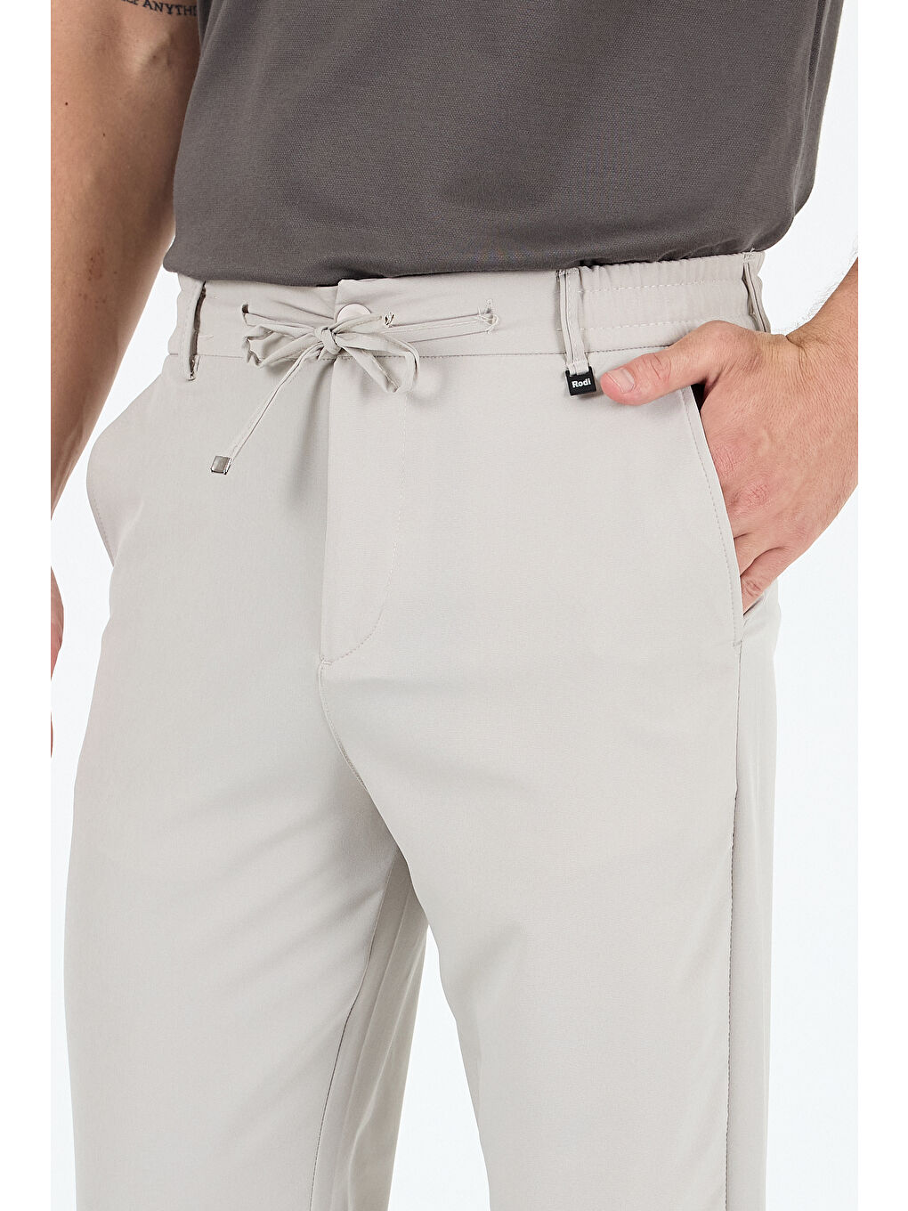 Bej Spor ve Günlük Rahat Cool %92Polyester %8Elastan Esnek Kumaş Erkek Jogger Pantolon Eşofman Altı 3670-3