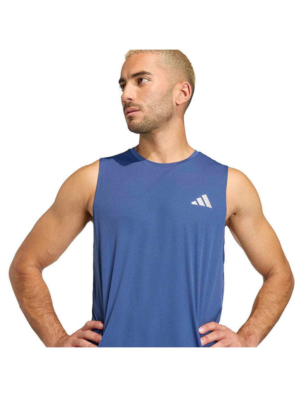 Running Essentials Erkek Lacivert Yuvarlak Yaka Atlet-1