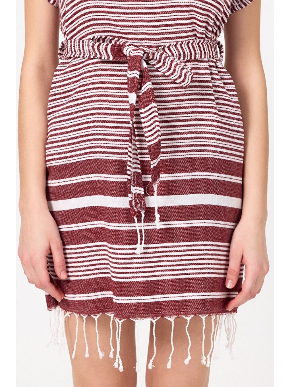 Bordo Katya Plaj elbisesi Tunik pareo %100 Pamuk-1