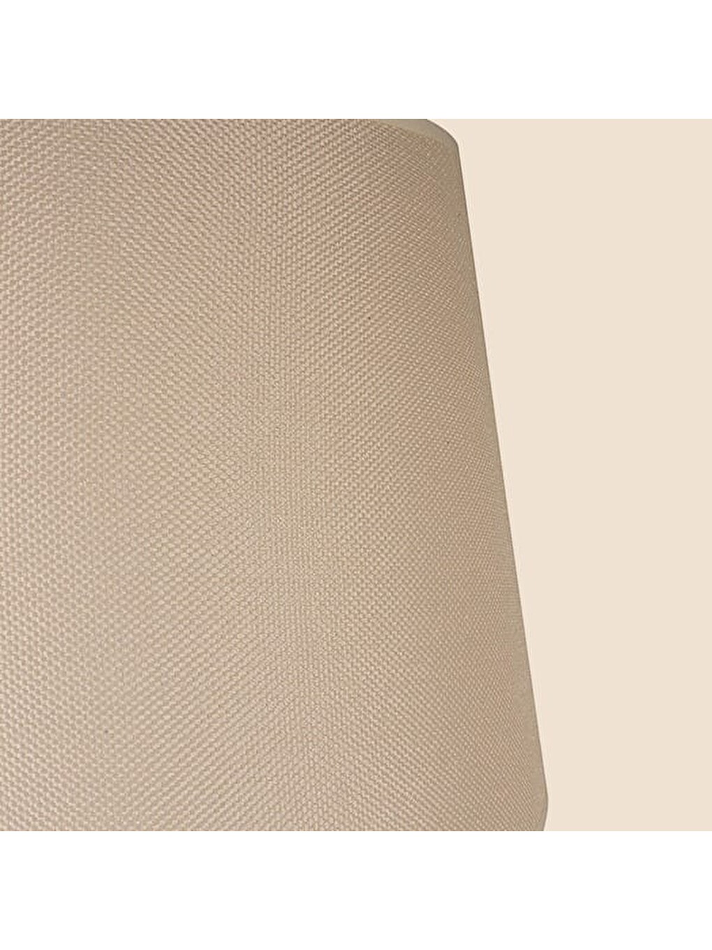 Ekru Lighting Metal Ayaklı Kumaş Başlıklı Lambader - Krem - 150 cm-1