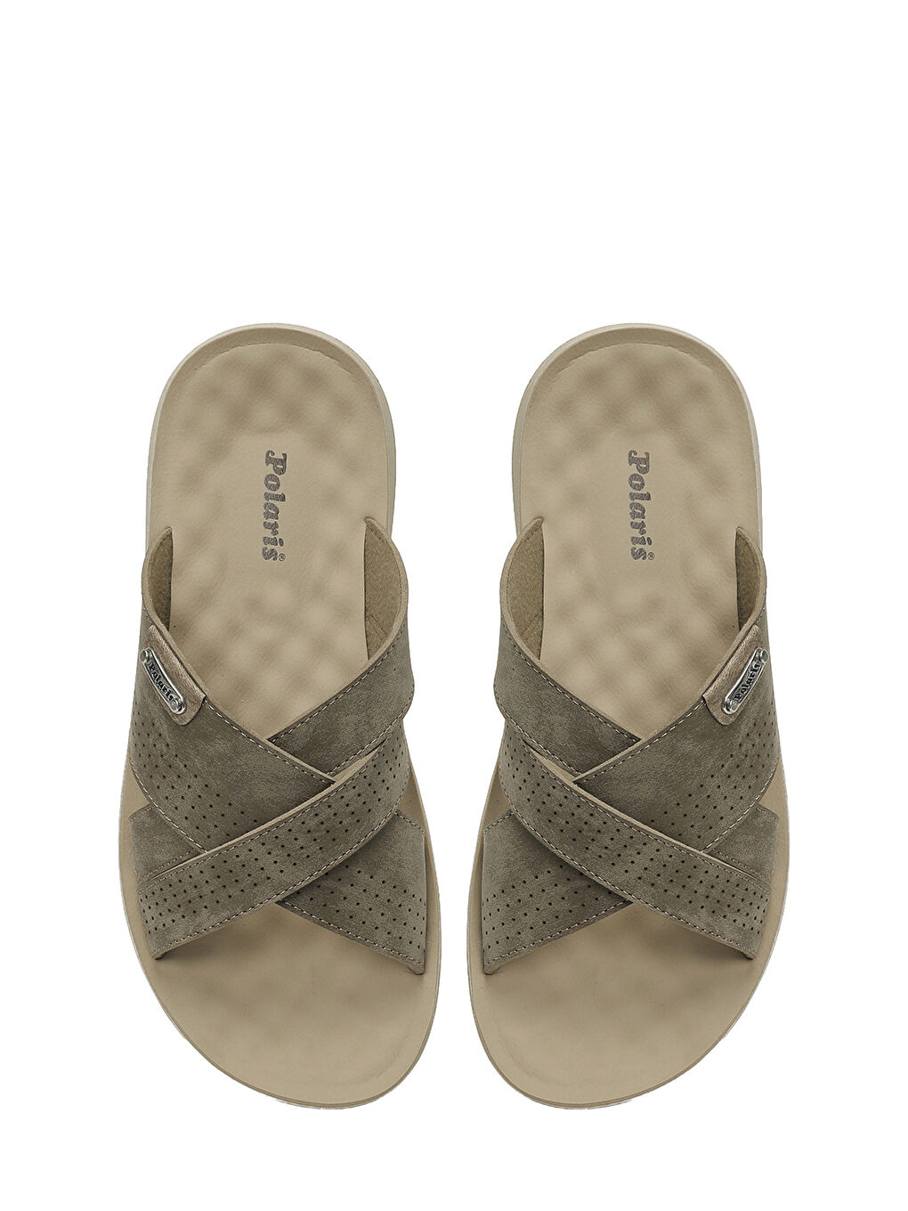 Bej 410008.M6FX Vizon Erkek Terlik-3