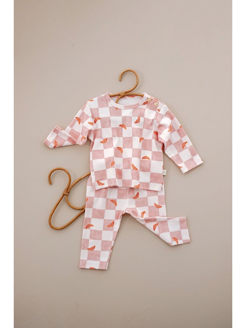 Pembe Kruvasan Comfort Sleep Serisi Alt Üst Takım