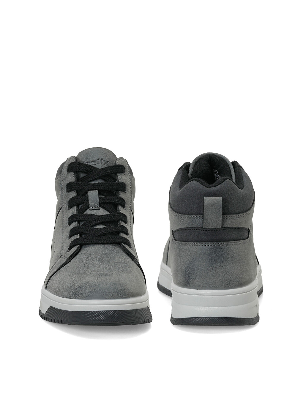 Gri Kyros Füme Erkek High Sneaker-4